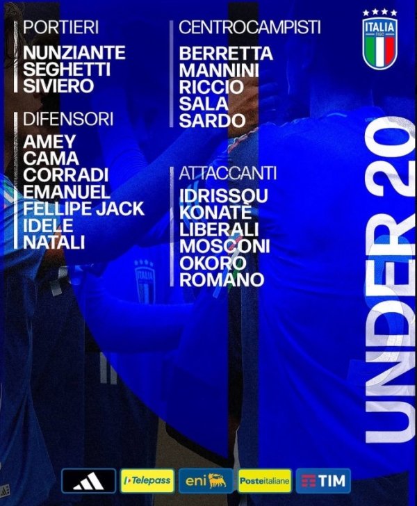 Danh sách U20 của Ý: Idrisu, L